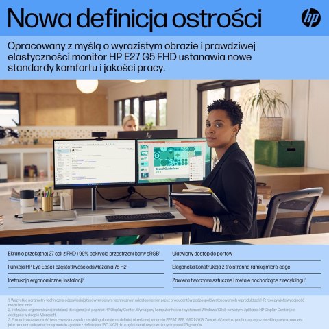 MONITOR HP LED 27" E27 G5 (6N4E2AA) MONITOR HP LED 27" E27 G5 (6N4E2AA)