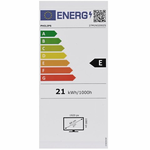 MONITOR PHILIPS LED 27" 27M1N3200ZS/00 165Hz MONITOR PHILIPS LED 27" 27M1N3200ZS/00 165Hz