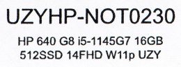 HP ProBook 640 G8 i5-1145G7 16GB 512GB SSD 14