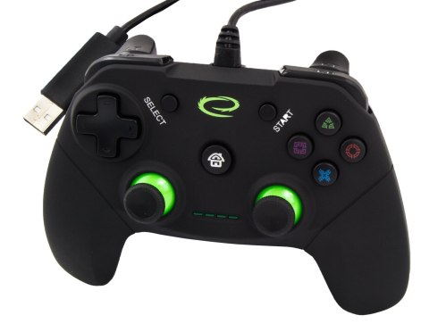 Gamepad Esperanza Vanquisher EGG110K (PC, PS3; kolor czarny, kolor zielony) Gamepad Esperanza Vanquisher EGG110K (PC, PS3; kolor czarny, kolor zielony)
