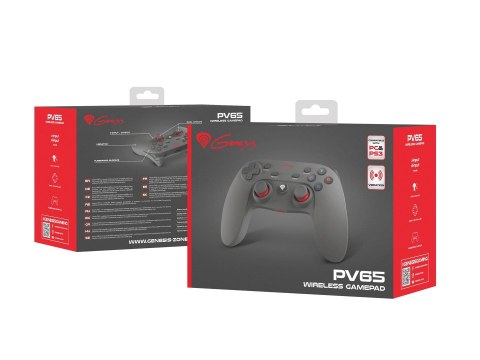 Gamepad bezprzewodowy NATEC Genesis PV65 NJG-0739 (PC, PS3; kolor czarny) Gamepad bezprzewodowy NATEC Genesis PV65 NJG-0739 (PC, PS3; kolor czarny)