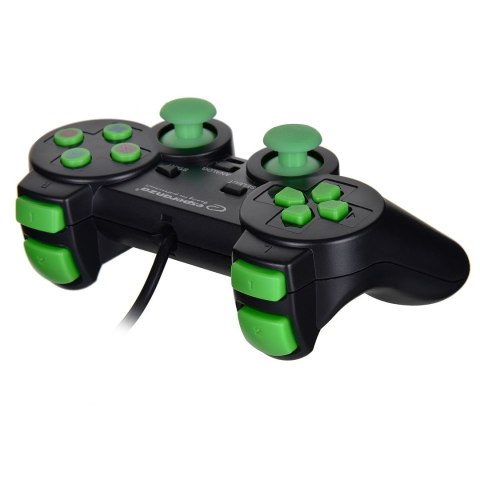 Gamepad kontroler Esperanza TROOPER EGG107G (PC, PS3; kolor czarno-zielony) Gamepad kontroler Esperanza TROOPER EGG107G (PC, PS3; kolor czarno-zielony)