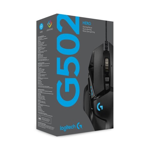 Mysz Logitech G502 Gaming HERO EU 910-005471 (optyczna; 16000 DPI; kolor czarny) Mysz Logitech G502 Gaming HERO EU 910-005471 (optyczna; 16000 DPI; kolor czarny)