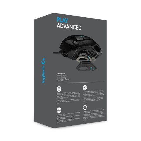 Mysz Logitech G502 Gaming HERO EU 910-005471 (optyczna; 16000 DPI; kolor czarny) Mysz Logitech G502 Gaming HERO EU 910-005471 (optyczna; 16000 DPI; kolor czarny)