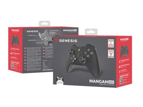 NATEC GAMEPAD GENESIS GAMEPAD MANGAN 400 (PC/SWITCH/MOBILE; BEZPRZEWODOWY, CZARNY) NJG-2100 NATEC GAMEPAD GENESIS GAMEPAD MANGAN 400 (PC/SWITCH/MOBILE; BEZPRZEWODOWY, CZARNY) NJG-2100