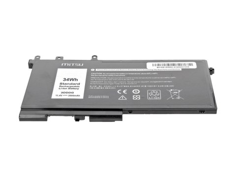 Bateria do laptopa MITSU BC/DE-E5580 5BM308 (34 Wh; do laptopów Dell) Bateria do laptopa MITSU BC/DE-E5580 5BM308 (34 Wh; do laptopów Dell)