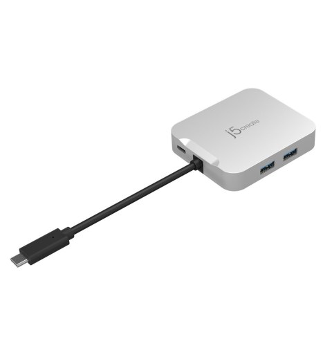 Stacja dokująca j5create 4K60 4K60 Elite USB-C PD Multi-Port Adapter 1x4K HDMI/2xUSB 3.1/1xUSB-C/1xRJ45 Gigabit; kolor srebrny J Stacja dokująca j5create 4K60 4K60 Elite USB-C PD Multi-Port Adapter 1x4K HDMI/2xUSB 3.1/1xUSB-C/1xRJ45 Gigabit; kolor srebrny J