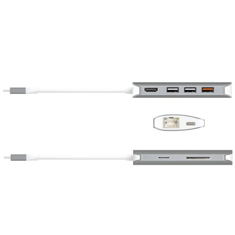 Stacja dokująca j5create USB-C Multi Adapter (9 function in 1) 1x4K HDMI/3xUSB 3.1/1xUSB-C/Card Reader/1xRJ45 Gigabit; kolor sre Stacja dokująca j5create USB-C Multi Adapter (9 function in 1) 1x4K HDMI/3xUSB 3.1/1xUSB-C/Card Reader/1xRJ45 Gigabit; kolor sre