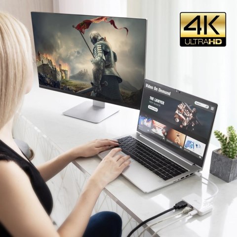 Stacja dokująca j5create USB-C to 4K HDMI Ethernet Adapter 1x4K HDMI/1xUSB-C/1xRJ45 Gigabit; kolor biały JCA351-N Stacja dokująca j5create USB-C to 4K HDMI Ethernet Adapter 1x4K HDMI/1xUSB-C/1xRJ45 Gigabit; kolor biały JCA351-N