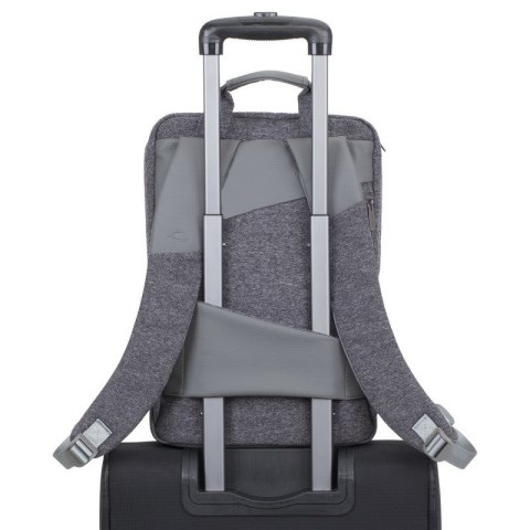 RIVACASE PLECAK NA LAPTOP 15,6" EGMONT, SZARY, 18L, EKO-SKÓRA I TWEED, KIESZENIE NA TABLET 10", SMARTFON, DOKUMENTY I AKCES. RIVACASE PLECAK NA LAPTOP 15,6" EGMONT, SZARY, 18L, EKO-SKÓRA I TWEED, KIESZENIE NA TABLET 10", SMARTFON, DOKUMENTY I AKCES.