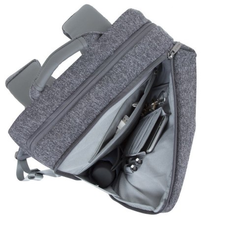 RIVACASE PLECAK NA LAPTOP 15,6" EGMONT, SZARY, 18L, EKO-SKÓRA I TWEED, KIESZENIE NA TABLET 10", SMARTFON, DOKUMENTY I AKCES. RIVACASE PLECAK NA LAPTOP 15,6" EGMONT, SZARY, 18L, EKO-SKÓRA I TWEED, KIESZENIE NA TABLET 10", SMARTFON, DOKUMENTY I AKCES.