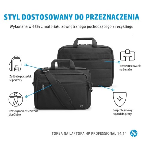 Torba HP Professional do notebooka 14,1" czarna 500S8AA Torba HP Professional do notebooka 14,1" czarna 500S8AA