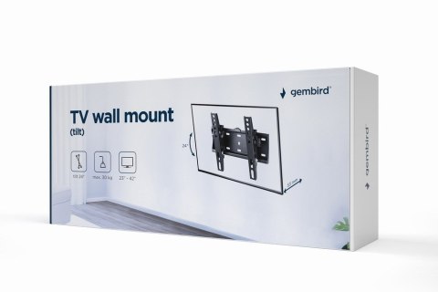 GEMBIRD UCHWYT ŚCIENNY REGULOWANY LCD 23-42 VESA MAX 200 X 200MM, DO 30KG GEMBIRD UCHWYT ŚCIENNY REGULOWANY LCD 23-42 VESA MAX 200 X 200MM, DO 30KG