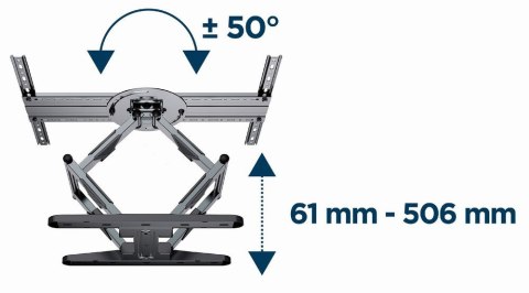 GEMBIRD UCHWYT ŚCIENNY REGULOWANY LCD 40"-80" VESA MAX 600 X 400MM, DO 50KG GEMBIRD UCHWYT ŚCIENNY REGULOWANY LCD 40"-80" VESA MAX 600 X 400MM, DO 50KG