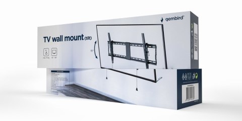 GEMBIRD UCHWYT ŚCIENNY REGULOWANY LCD 43-90 VESA MAX 800 X 400MM, DO 70KG GEMBIRD UCHWYT ŚCIENNY REGULOWANY LCD 43-90 VESA MAX 800 X 400MM, DO 70KG