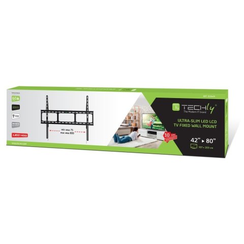 TECHLY UCHWYT ŚCIENNY TV LED/LCD 42-80 CALI 60KG S TECHLY UCHWYT ŚCIENNY TV LED/LCD 42-80 CALI 60KG S