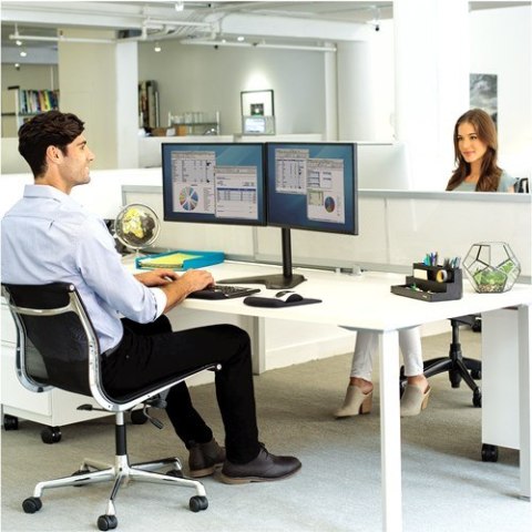 Fellowes Ergonomia wolnostojące ramię na 2 monitory - poziome Seasa - dawne Professional Series™ Fellowes Ergonomia wolnostojące ramię na 2 monitory - poziome Seasa - dawne Professional Series™