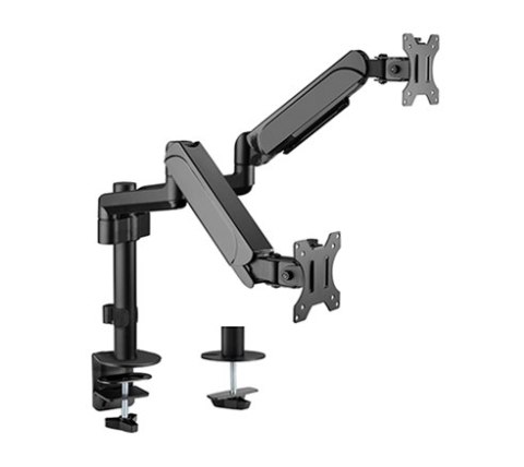 GEMBIRD BIURKOWE REGULOWANE RAMIĘ/UCHWYT NA 2 MONITORY 17-32, 100X100MM, DO 9 KG GEMBIRD BIURKOWE REGULOWANE RAMIĘ/UCHWYT NA 2 MONITORY 17-32, 100X100MM, DO 9 KG
