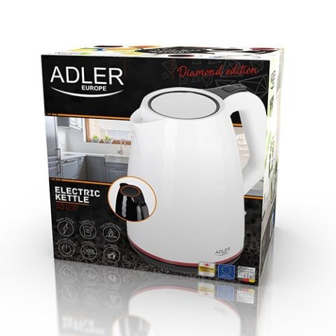 Czajnik elektryczny Adler AD 1277 w (2200W 1.7l; kolor biały) Czajnik elektryczny Adler AD 1277 w (2200W 1.7l; kolor biały)