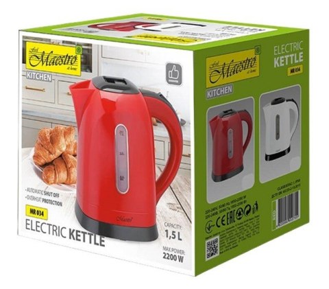 Czajnik elektryczny MAESTRO 1,5 l MR-034-RED Czajnik elektryczny MAESTRO 1,5 l MR-034-RED