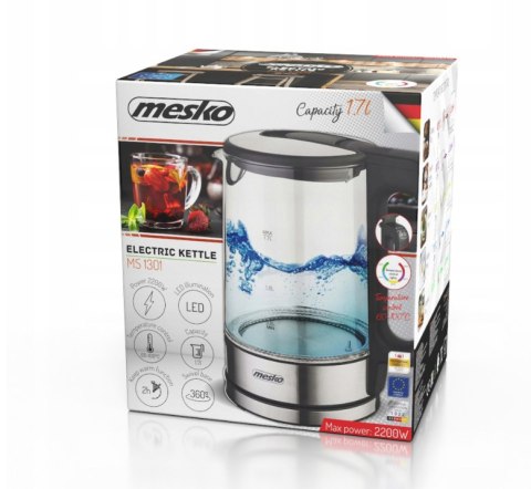 Czajnik elektryczny MESKO MS 1301b Czajnik elektryczny MESKO MS 1301b
