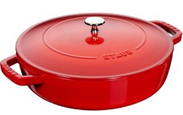 Głęboka patelnia do duszenia z pokrywką STAUB 40511-474-0 - czerwona 28 cm