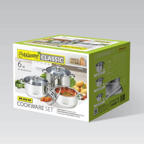 Zestaw garnków MAESTRO MR-2020-6M 6 elementów Zestaw garnków MAESTRO MR-2020-6M 6 elementów