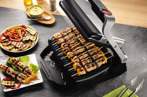 Grill Tefal OptiGrill GC712D34 (stołowy-zamknięty; 2000W; kolor inox) Grill Tefal OptiGrill GC712D34 (stołowy-zamknięty; 2000W; kolor inox)
