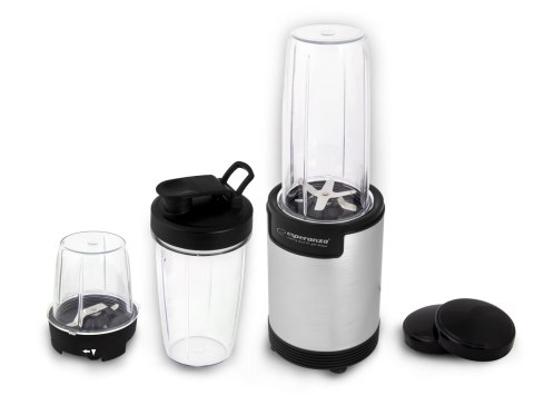 Blender sportowy do mielenia Esperanza NUTRI BOMB EKM030 (900W; kolor czarno-srebrny) Blender sportowy do mielenia Esperanza NUTRI BOMB EKM030 (900W; kolor czarno-srebrny)