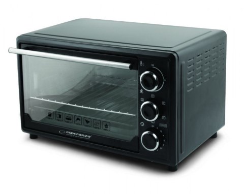 Mini piekarnik z konwekcją i rożnem Esperanza NAPOLI EKO006 (Pokrętło; 1600W; kolor czarny) Mini piekarnik z konwekcją i rożnem Esperanza NAPOLI EKO006 (Pokrętło; 1600W; kolor czarny)