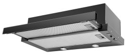 Okap teleskopowy CIARKO SL-SG 60 Czarny (600mm; kolor czarny, front czarne szkło)