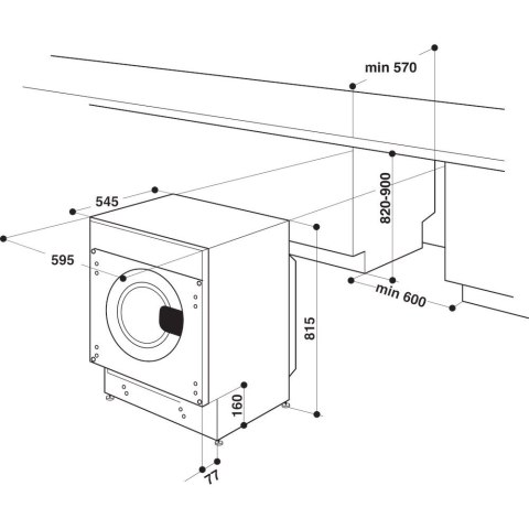 Pralka do zabudowy WHIRLPOOL BI WMWG 81485 PL Pralka do zabudowy WHIRLPOOL BI WMWG 81485 PL