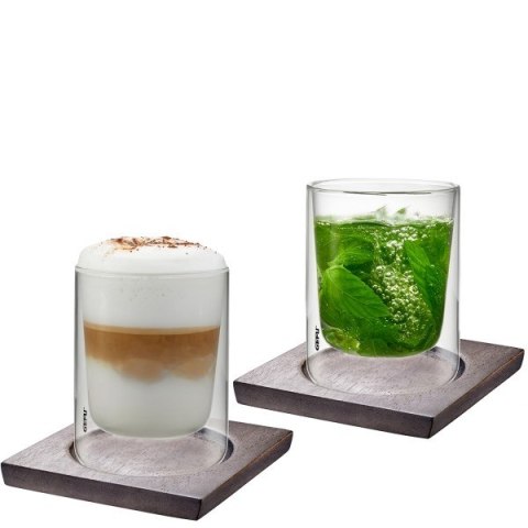 2 szklanki termiczne z podstawkami 235 ml GEFU MIRA G-00204 2 szklanki termiczne z podstawkami 235 ml GEFU MIRA G-00204
