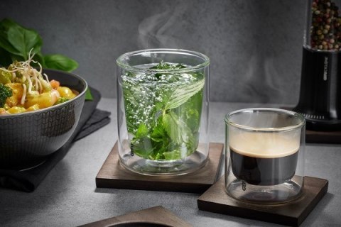 2 szklanki termiczne z podstawkami 235 ml GEFU MIRA G-00204 2 szklanki termiczne z podstawkami 235 ml GEFU MIRA G-00204