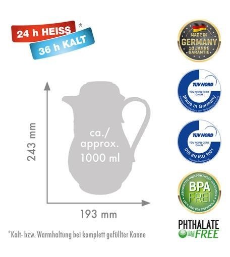 ROTPUNKT DZBANEK TERMOS, 1,0 L, BLACK CHERRY (CZAR ROTPUNKT DZBANEK TERMOS, 1,0 L, BLACK CHERRY (CZAR