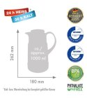 ROTPUNKT THERMOS JUG, 1.0 L, RISTRETTO (BLACK) 320 RI