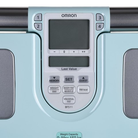 Waga z analizatorem składu ciała Omron Body Comp Monitor BF511 Turq HBF-511T-E Waga z analizatorem składu ciała Omron Body Comp Monitor BF511 Turq HBF-511T-E