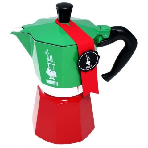 Kawiarka Bialetti Moka Express 6tz Italia czer-ziel. Kawiarka Bialetti Moka Express 6tz Italia czer-ziel.