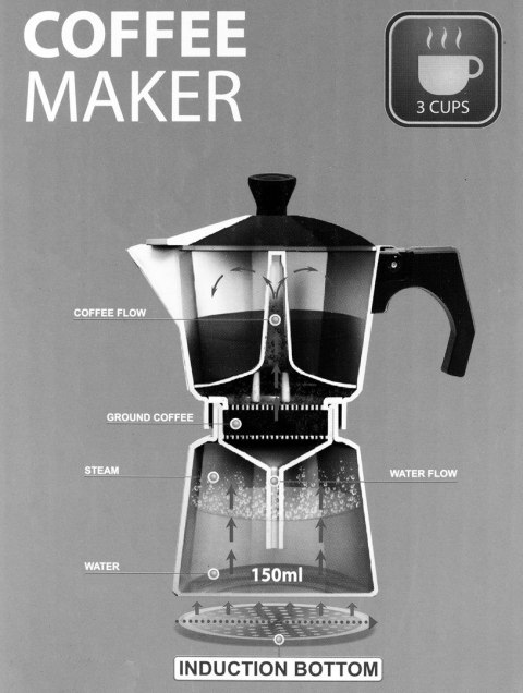 Kawiarka na 6 filiżanek MR-1667-6 MAESTRO Kawiarka na 6 filiżanek MR-1667-6 MAESTRO