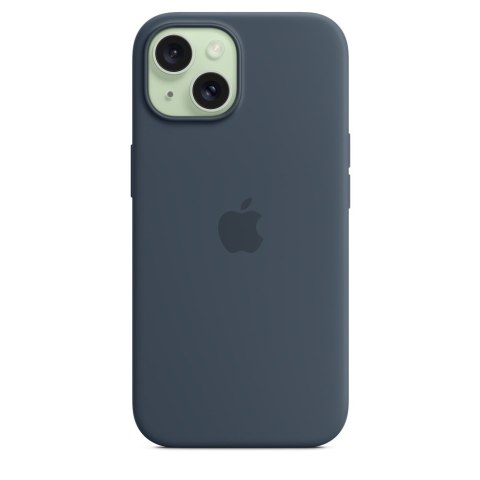 Apple iPhone 15 Silicone Case with MagSafe - Storm Blue Apple iPhone 15 Silicone Case with MagSafe - Storm Blue