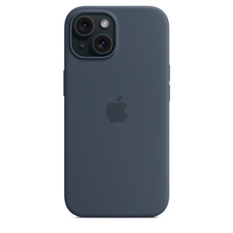 Apple iPhone 15 Silicone Case with MagSafe - Storm Blue Apple iPhone 15 Silicone Case with MagSafe - Storm Blue