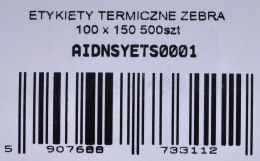 ETYKIETY TERMICZNE ZEBRA 100X150 500SZT