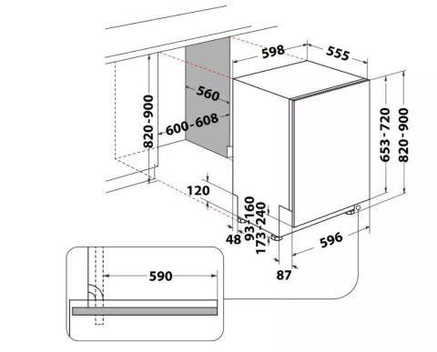 Zmywarka do zabudowy INDESIT D2I HD526 A Zmywarka do zabudowy INDESIT D2I HD526 A