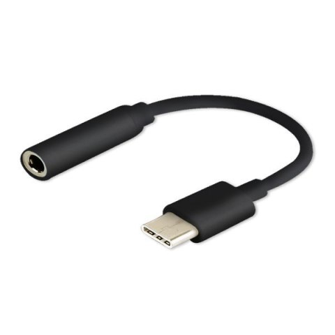 Adapter SAVIO AK-35/B (Gniazdo typ C - Jack stereo 3,5 mm ; 0,12m; kolor czarny) Adapter SAVIO AK-35/B (Gniazdo typ C - Jack stereo 3,5 mm ; 0,12m; kolor czarny)