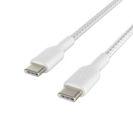 BELKIN KABEL USB-C - USB-C, OPLOT, 2.0 1M, BIAŁY