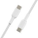 BELKIN KABEL USB-C - USB-C, OPLOT, 2.0 1M, BIAŁY