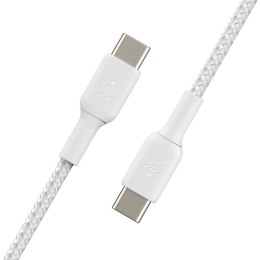 BELKIN KABEL USB-C - USB-C, OPLOT, 2.0 1M, BIAŁY