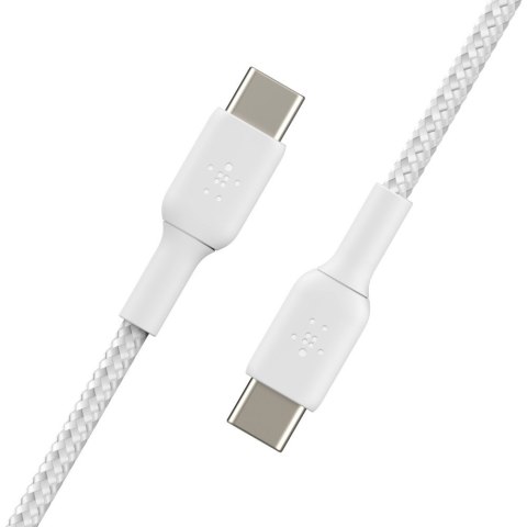 BELKIN KABEL USB-C - USB-C, OPLOT, 2.0 1M, BIAŁY BELKIN KABEL USB-C - USB-C, OPLOT, 2.0 1M, BIAŁY