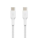 BELKIN KABEL USB-C - USB-C, OPLOT, 2.0 1M, BIAŁY