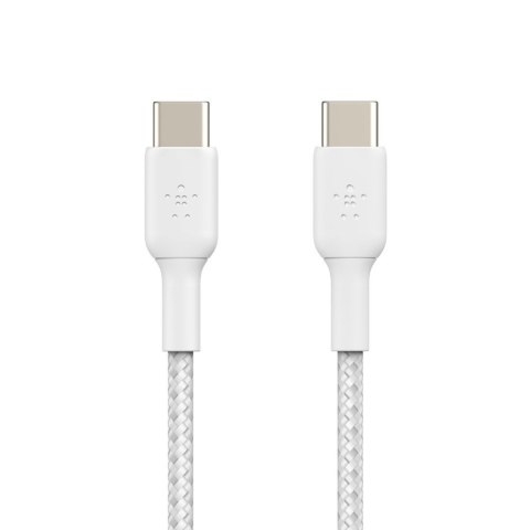 BELKIN KABEL USB-C - USB-C, OPLOT, 2.0 1M, BIAŁY BELKIN KABEL USB-C - USB-C, OPLOT, 2.0 1M, BIAŁY